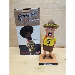 2007 Chorizo #5 Racing Sausage Bobble Head Milwaukee Brewers 7”